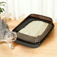 thumbnail image 6 of Splash-Proof High Bar Litter Box Large Capacity Waterproof Base,Removable Pan Modern Design for Multiple Cats Self-Cleaning Function Heavy-Duty Plastic Construction for Home Use,Ccwuwei, 6 of 7