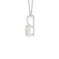 thumbnail image 2 of Angara Natural Opal Necklace - Round Opal Pendant Necklace in 925 Sterling Silver for Women (Size-5mm) - October Birthstone Jewelry | 925 Sterling Silver Necklace, 2 of 9