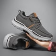 thumbnail image 5 of New 2026 Men's Wide Fit Lace-Up Loafers Men's Comfortable Walking Shoes Canvas Lightweight, 5 of 9