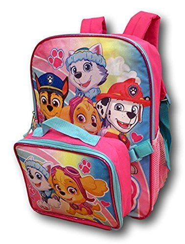 paw patrol backpack with lunch box