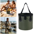 thumbnail image 2 of 10 Gallon Collapsible Bucket Portable Folding Tub with Handle, Lightweight Water Basin Outdoor Bin for Fishing Camping Hiking Travel Car Emergency, 2 of 9