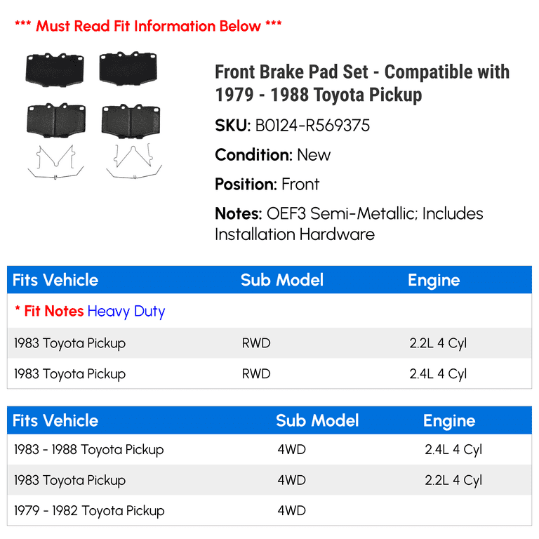 Caltric Brake Pad Set - Compatible With Suzuki GN400, GS Series, GV1200 & More (Part #59300-05810 Etc.)