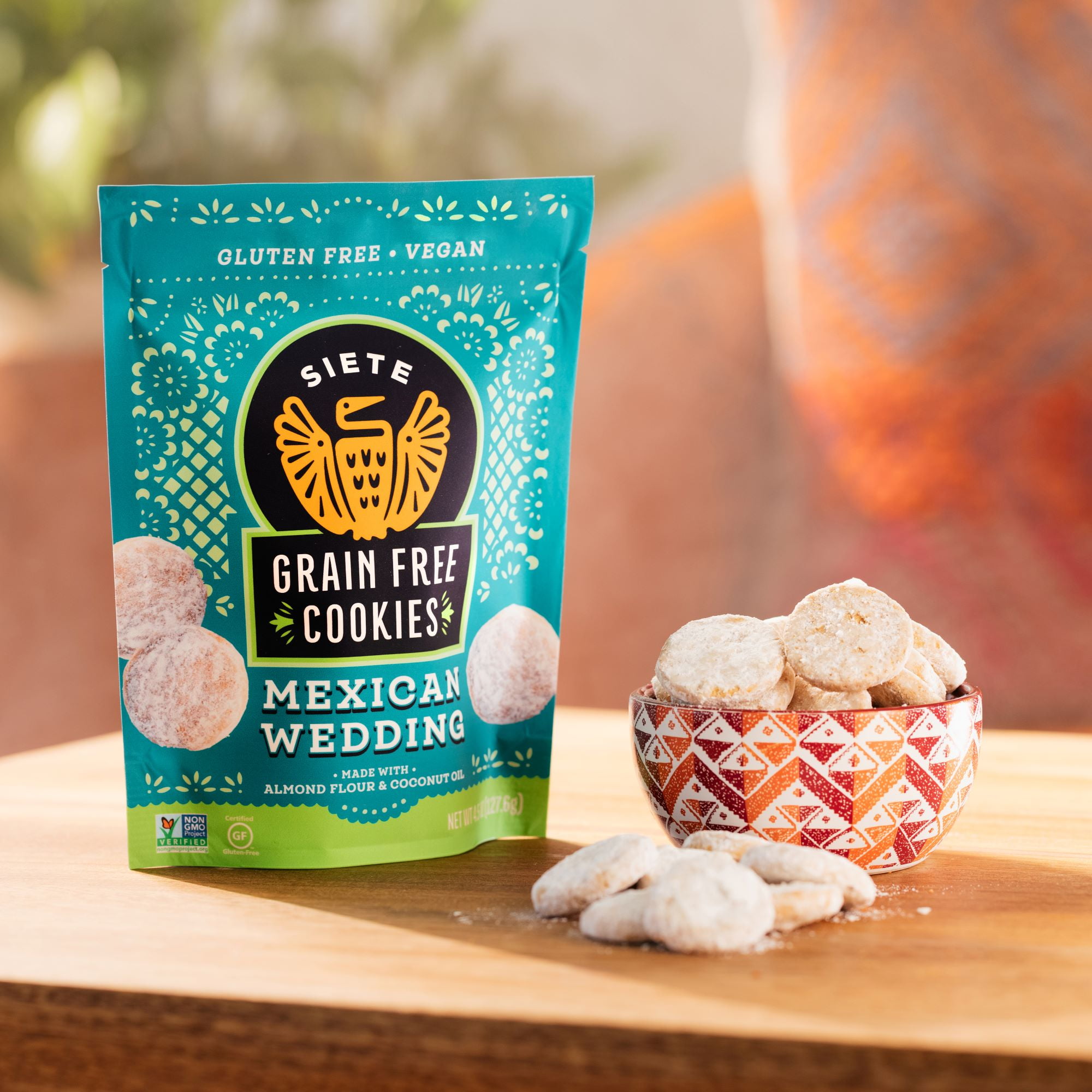 (3 pack) Siete Family Foods Grain Free Mexican Wedding Cookies, 4.5 oz