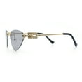 thumbnail image 6 of Womens Luxury Fashion Rimless Triangular Designer Sunglasses Gold - Grey, 6 of 8