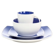 Gibson Elite Soho Lounge 16 Piece Stoneware Dinnerware Set in Cobalt