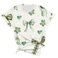thumbnail image 5 of KIHOUT Nouveaux Arrivlas T-Shirts pour Femmes Fête de la Saint-Patrick, Mode Grande Taille Col Rond Manches Courtes T-Shirt Imprimé Vert, Taille P-5TG, 5 of 5