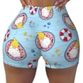 thumbnail image 2 of Haiem Gnome Pool Party No Front Seam Biker Shorts for Women Yoga Workout Gym Bike Shorts with Tummy Control Moisture-Wicking-Medium, 2 of 9