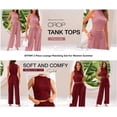 thumbnail image 4 of BTFBM Summer Outfits For Women Cropped Sleeveless Tank Tops Wide Leg Pants 2 Piece Sets Beach Lounge Set Clothing, 4 of 7