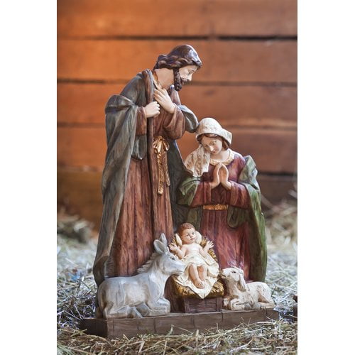 Evergreen Flag & Garden Nativity Statuary Statue