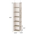 thumbnail image 4 of Organizador colgante para armario YOUDENOVA con 6 estantes, color beige, con bolsillos, 4 of 6