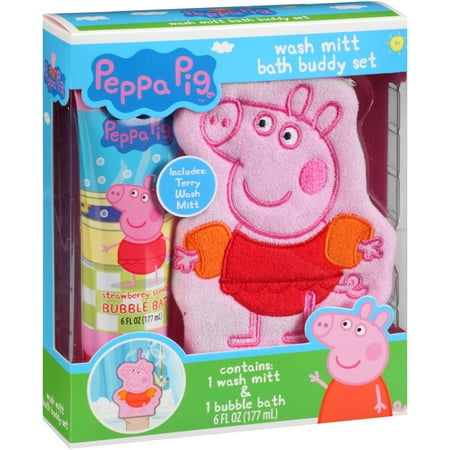Peppa Pig Wash Mitt Bath Buddy Gift Set, 2 pc