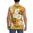 thumbnail image 4 of Haiem Men's White Floral and Butterflies Print Tank Tops Summer Sleeveless Cut Off Workout T-Shirts Fitness Vest Athletic Undershirts-Small, 4 of 8