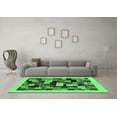 thumbnail image 3 of Ahgly Company Indoor Round Abstract Emerald Green Contemporary Area Rugs, 8' Round, 3 of 4