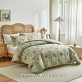 thumbnail image 3 of JOLUSERE 3 Piece Duvet Cover Sets Queen Soft Breathable Washed Microfiber Boho Floral Duvet Cover,Green, 3 of 8