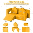 thumbnail image 3 of Linor 10PCS Modular Kids Play Couch, Kids Couch with Climbing Slope, Toddler Couch for Playing, Creating, Sleeping, Indoor Kids Sofa for Boys and Girls, Yellow, 3 of 9