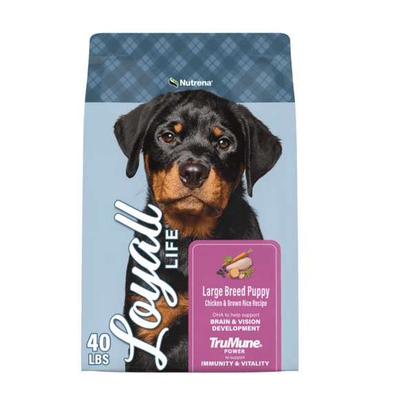 Nutrena Loyall Life Large Breed Puppy Chicken and Brown Rice Recipe Dry Dog Food, 40 lb. Bag