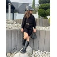 thumbnail image 6 of Oudiya Girls Sweater Dress Puff Long Sleeve Casual Cable Knit Pullover Winter Christmas Dresses for Kids 6-13Y, 6 of 7