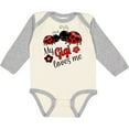 thumbnail image 3 of Inktastic My Gigi Loves Me with Cute Ladybugs Boys or Girls Long Sleeve Baby Bodysuit, 3 of 5