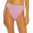 thumbnail image 3 of ISABELLA ROSE Women’s Metallic High Leg Banded High Waist Bikini Bottom Rose Quartz M, 3 of 3