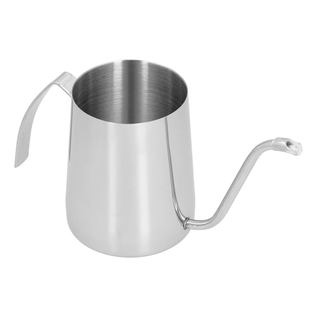 LNGOOR 350ml Stainless Steel Coffee Pot Long Spout Gooseneck Kettle Compact Tea Pot for Home Office Camping Food Grade Material Easy Control Smooth Pouring