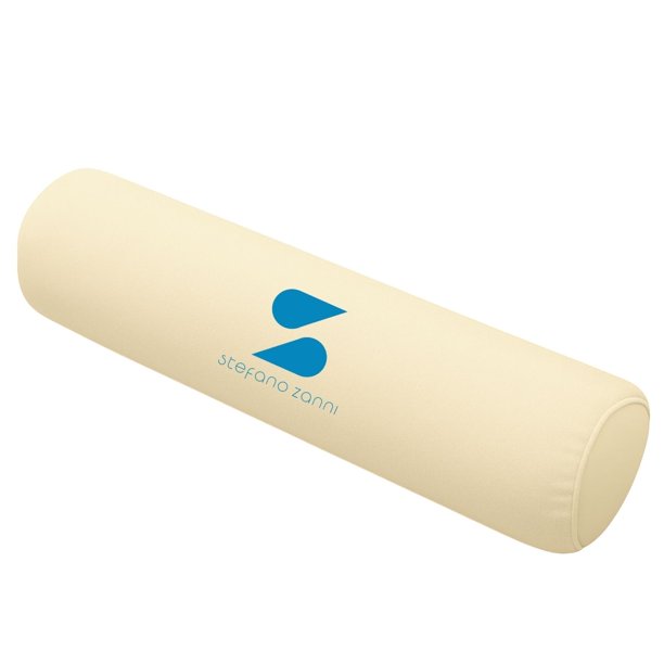 Cojín Para Cama De Masajes Cilíndrico 60x13cm Blanco + Funda Regalo Ivory - Stefano Zanni