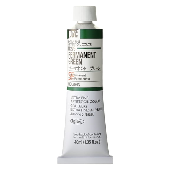Holbein Artists' Oil Color, 40ml, Permanent Green