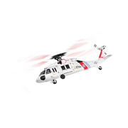 WL K270 UH-60L Black Hawk RC Helicopter RTF 2.4G 4CH Brushless Motor Flybarless 4-Rotor Aircraft with Optical Flow Positioning for Beginner - Adjustable throttle( White / 4 Battery )