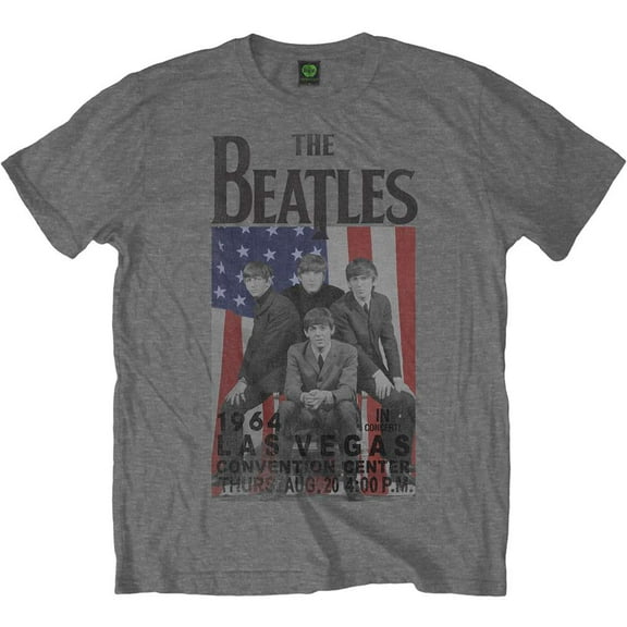 The Beatles Unisex T-Shirt Flag/Vegas (Small)