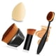 thumbnail image 2 of Juego de 4 brochas de maquillaje profesionales, fáciles de usar, con forma de huevo y esponja, para principiantes y entusiastas, color negro, 2 of 12