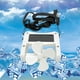 thumbnail image 5 of Mini ventilador solar con clip USB para acampar y escalar montañas - Blanco, 5 of 5