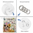 thumbnail image 3 of Spring Dog Shower Curtain Set - 48" x 72" Washable Bathtub Curtain with 12 Hooks, Rustic Watercolor Botanical Floral Sunflower Waterproof Fabric Stall Shower Curtains for Bathroom/Bathtub Décor, 3 of 6