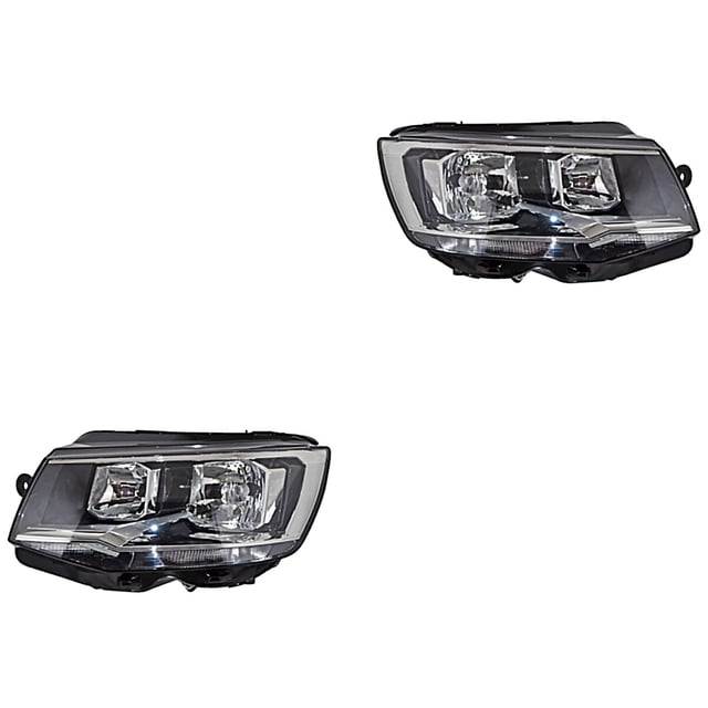 Par de Faros TYC Transporter 2016 A 2019 Volkswagen Filo cromado