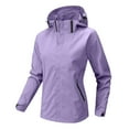 thumbnail image 1 of Bmisegm Ladies Solid Color Windproof Spring and Autumn Couples with Soft Jacket Windbreaker Womens Coats Purple M, 1 of 3