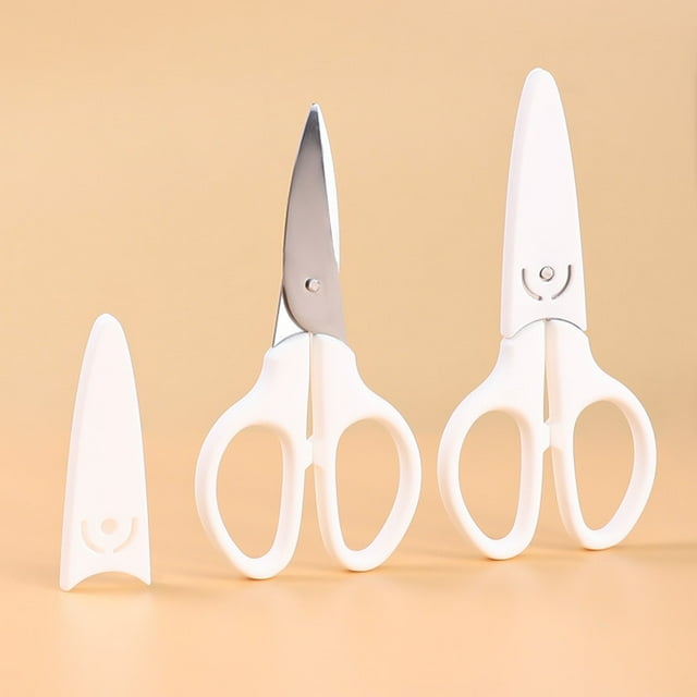 Pisexur Children's Scissors Office Household Stainless Steel Scissors With Scissors Students Paper Cutter Small Scissors