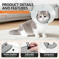 thumbnail image 5 of Cat Cone Collar Soft Comfortable Waterproof Recovery Cone After Surgery to Stop Licking and Scratch, Plastic Kittens Elizabeth Head/Neck Cone, 5 of 7
