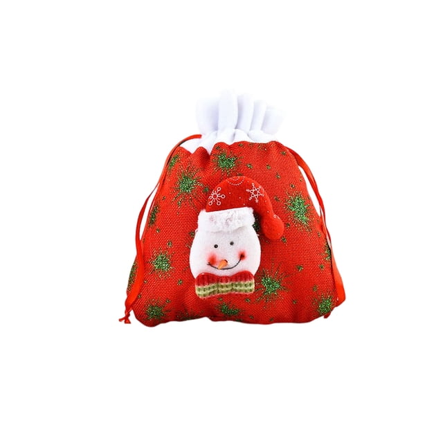 Bolsa de regalo, bolsas de dulces, calcomanía reutilizable para el hogar, decoración navideña multiusos, accesorios para festivales, diseño Kits de decoración para fiestas Muñeco de nieve Bearachild HA070785-02