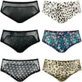 thumbnail image 2 of Curve Muse Womens Sexy Lace Bikini Boyshort Hipster Briefs Panties Underwear-6PK-PACKC-M/6, 2 of 7