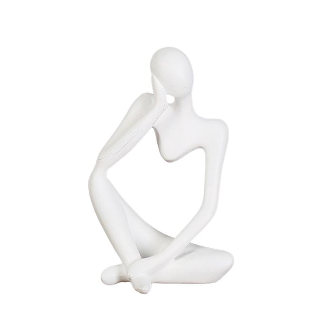 Figura De Estilo De Pensador De Resina, Figurita Abstracta, Decoración Artesanal, Decoración De Pensador Para El Hogar, Oficina, Hotel Monstrate HA042559-03