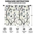 thumbnail image 2 of Blackout Kids Curtains,Blue Leaves Pattern Childrens Insulated Curtains Set Of 2,Bedroom Essentials,Toddler Room Decor 52x84in(132x213cm), 2 of 4