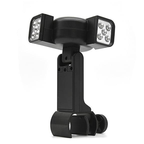 Grill Light BBQ Grilling Accessories - Bright Dual Lamp Head Smoker BBQ Accessories for Grill Handle, Outdoor Cooking Barbecue Accessories，Barbecues（Battery not included）