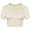beige, variant on YESGG 1 Piece Small Crop Tops for Women, Crew Neck Shorts Sleeve Stretch Fitted Shirts Crop Tops White Grey Black