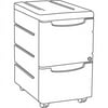 Iceberg Aspira Mobile Underdesk Pedestal, 2-Drawer