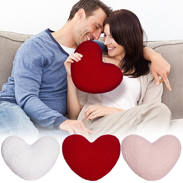 Xihbxyly Almohada de San Valentín, Suave Fibra de Poliéster, Acogedora y Decorativa, Ideal para Decorar El Hogar, Regalo Perfecto para Enamorados, Tamaño 24 X 18 X 8 Cm, Decoración Romántica para Fie