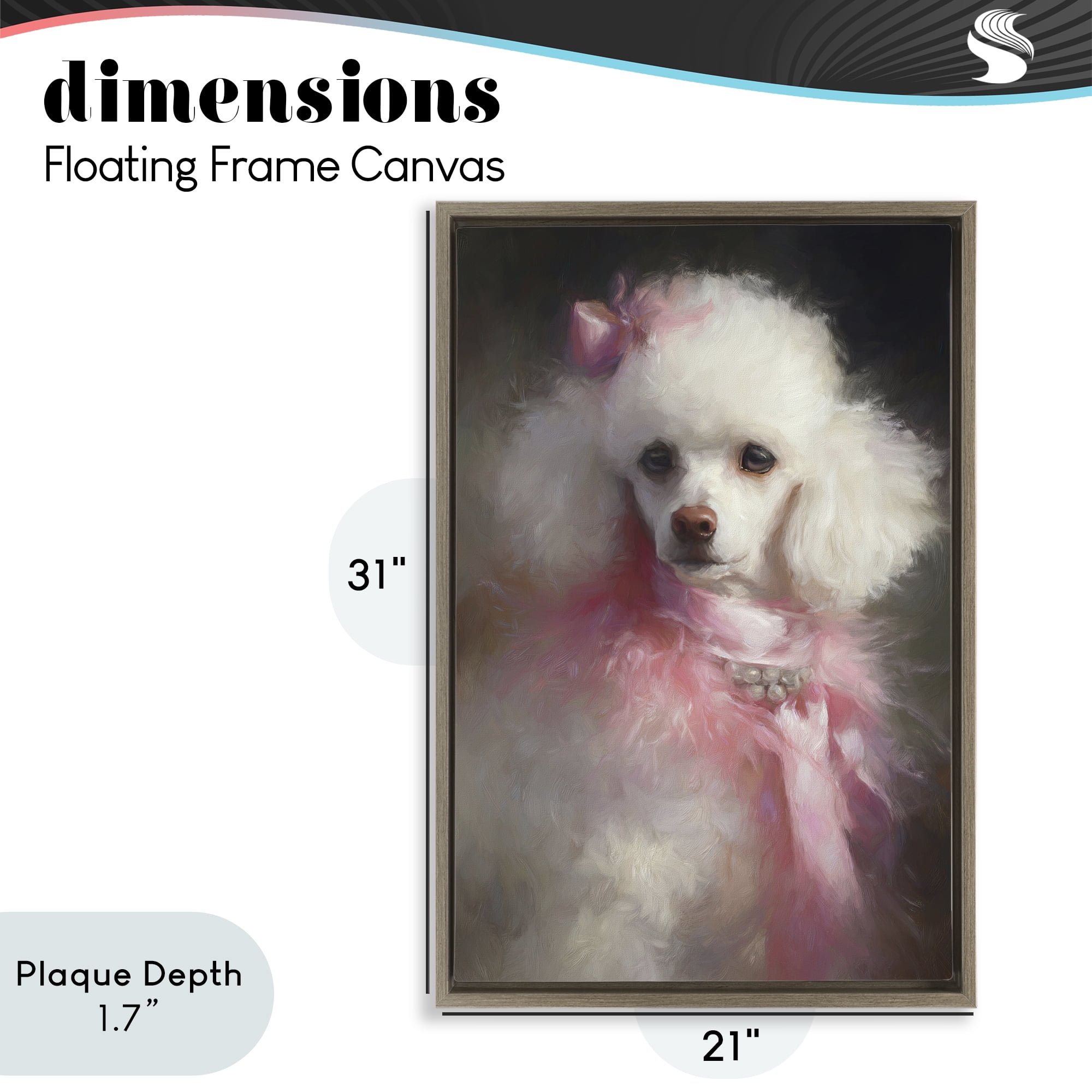 Stupell Industries Just A Girl Who Loves Pink Brown Framed Floater Canvas Wall Art, design by Tina LeCour