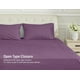 thumbnail image 4 of Juego de fundas de almohada con diseño de girasol, 100% algodón, tamaño queen, color morado, x2, 4 of 9