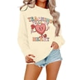 thumbnail image 2 of Hpapadks Women's Sweatshirts Valentines Day Teacher Hoody Teach Letter Long Sleeve Pullover Tops Womens Sweatshirts No Hood, 2 of 4