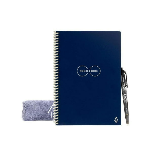 Cuaderno Inteligente, Patrón de cuadrícula, Reutilizable azul Rocketbook Core