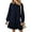 Navy Blue, variant on Womens 2025 Fall Long Sleeve Pullover Tops Crewneck Rib Knit Patchwork Sweatshirt Dress Casual Mini Dresses