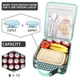 thumbnail image 3 of Owl Cartoon Cute Insulated Lunch Bag, Snowy Owl Big Eyes Night Pattern Thermal Tote for School, Work, Office, Picnic, Travel, 3 of 6