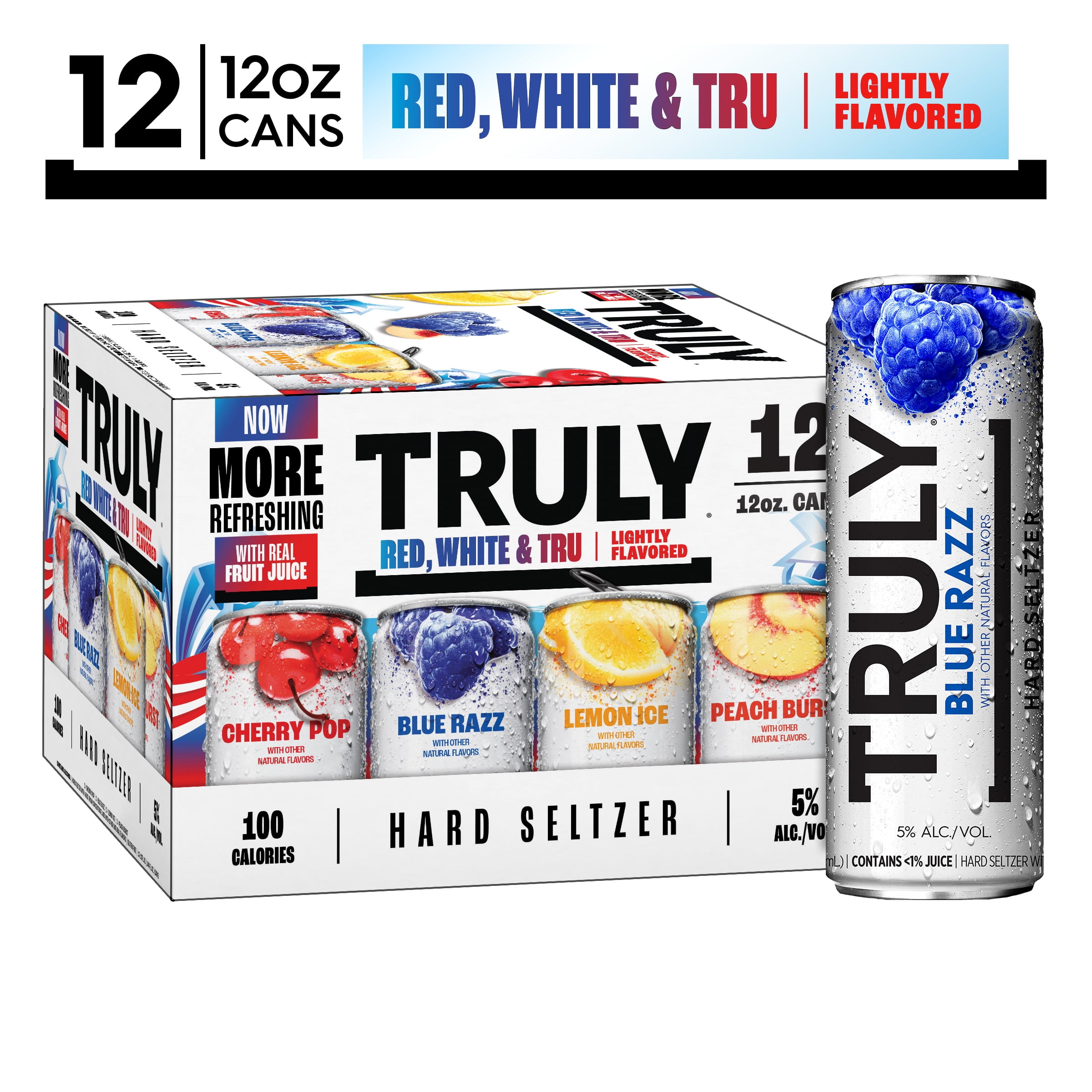 Truly Hard Seltzer Red, White and Tru Variety Pack, 12 Pack, 12 fl. oz(05)